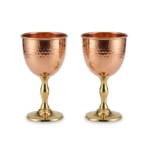 Flûte à champagne artisanale de luxe en cuivre martelé plaqué cuivre pur avec tige élégante pour hôtel et bar – Vente en gros - Product Image 4