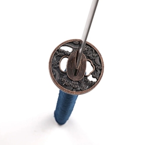 Épée Katana Bleu Or 102 cm en Acier Carbone de Haute Qualité, Lame de Samouraï Japonaise avec Fourreau - Product Image 5