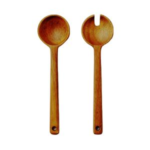 Juego de Cucharas para Servir Ensalada de Madera de Acacia, Ecológico, Apto para Lavavajillas, Utensilios para Ensalada, Cocina, Hecho en India - Product Image 1