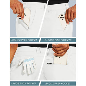 Pantalones cortos de golf casuales para hombre, personalizados, de alta calidad, con malla transpirable, elásticos en 4 direcciones, ligeros, cómodos, de poliéster. - Product Image 4