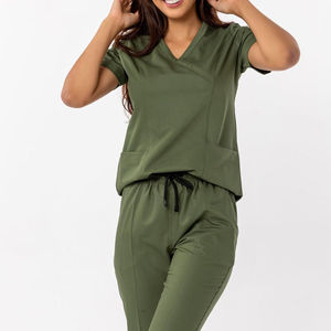 Venta Directa de Fábrica: Conjuntos de Uniformes Médicos de Alta Calidad con Cuello en V para Enfermeras, Tallas Grandes - Product Image 4