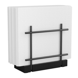 Porta Servilletas de Hierro con Acabado en Polvo Negro Mate de Último Diseño para Decoración de Mesa de Comedor o Encimera de Cocina para Restaurante - Product Image 1