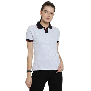 Wholesale Polo T-Shirts Women's Golf Team Polo Shirt Custom Printing Logo Soft Polyester Cotton Short Women Polo Shirts - Product Image 3