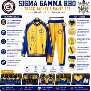ชุดวอร์มฤดูหนาวแบบ 2-in-1 สำหรับผู้หญิง ปักลาย Sigma Gamma Rho Sorority ผลิตจากผ้าฝ้าย 100% |   ชุดวอร์มสั่งตัดไซส์ใหญ่พิเศษ - Product Image 5