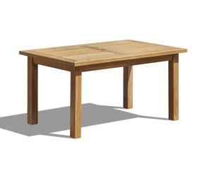 Table à manger rectangulaire moderne en teck pour l'extérieur, légère, imperméable, durable, empilable, résistante aux UV, pour hôpitaux, hôtels, patios - Product Image 2