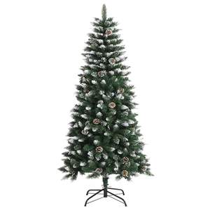 Sapin de Noël artificiel en PVC vert de 47.2 pouces avec support Décorations de vacances festives - Product Image 2