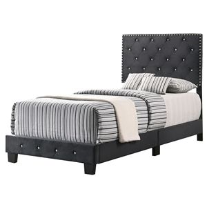 Elegante Letto Singolo Nero per Ogni Spazio, Perfetto per Bambini - Product Image 1