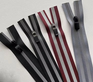 Vente en gros d'usine # 3 fermetures éclair invisibles en nylon avec bande réfléchissante pour poches de pantalon et vêtements de cyclisme avec poche à revers réfléchissante - Product Image 2
