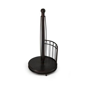Best Arrival Classic <b>Black</b> Powder Coated <b>Paper</b> Towel Holder with Sturdy Round Base Countertop Napkin Stand - Product Image 2