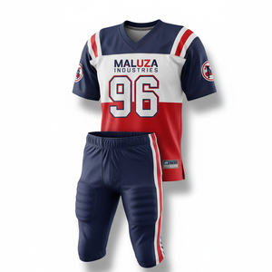 Youth American Football Uniforms Custom Logo Sublimated Jersey Set For Training <b>Matches</b> High Strength Polyester Fabric - Product Image 1