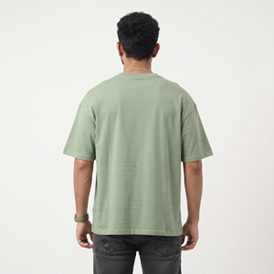 Mens Fashion Boxy <b>V</b>-neck T-Shirt Casual Cotton Polyester Oversized Short Sleeve Top Relaxed <b>Fit</b> Drop Shoulder Light Weight - Product Image 2