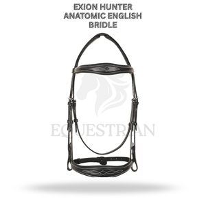 Bridon anglais anatomique EXION HUNTER, taille complète, pour l'équitation de chasse et les concours. - Product Image 2