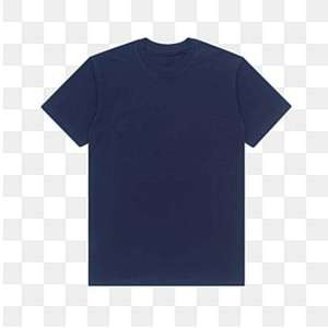 Camiseta de Manga Corta con Cuello Redondo para Hombre, 100% Algodón, Tejido de Punto, Corte Regular, Color Sólido, Uso Casual, Logotipo Frontal, Transpirable, Azul - Product Image 1