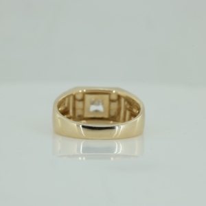 Fashion 925 <b>Silver</b> 18K Gold Plated Anti Tarnish <b>Men's</b> <b>Rings</b> Round Cut 1CT VVS1 GRA Certified Moissanite Jewelry - Product Image 4