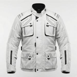 แจ็คเก็ตหนังแท้สำหรับขี่มอเตอร์ไซค์คุณภาพดีที่สุดสำหรับผู้ชาย รุ่นใหม่ล่าสุดสำหรับฤดูหนาว พร้อมแผ่นป้องกันที่ถอดออกได้ สามารถสั่งทำได้ - Product Image 1
