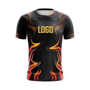High Quality 100% Polyester Breathable Men's E-Sports T-<b>Shirts</b> Quick Dry Jerseys Custom Logo Sublimation Printing E-Sports Wear - Product Image 5
