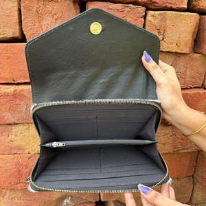 กระเป๋าคลัทช์หนังขนสัตว์ขนาดใหญ่ลายนูนสำหรับผู้หญิงผมสไตล์ตะวันตก - Product Image 4