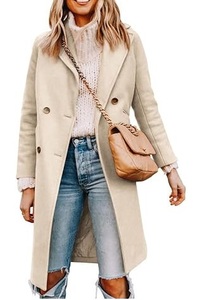 Manteau Trench Oversize à Simple Boutonnage, Long et Allongé, en Laine Chaude d'Hiver, Grande Taille, Respirant, Vente en Gros - Product Image 6
