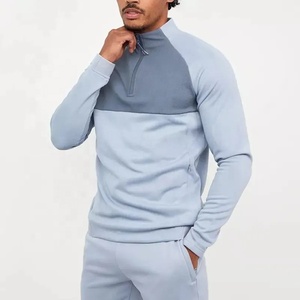 Conjunto Deportivo para Hombre con Bloques de Color, Chaqueta con Cierre de Cremallera y Pantalones Jogger con Cierre Completo, Ropa Deportiva para Entrenamiento, Estilo Otoñal - Product Image 4
