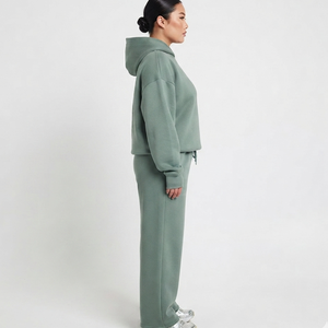 Conjunto de Sudadera y Pantalones Deportivos de Algodón Premium para Mujer, Estilo Casual, Holgado, Largo, para Invierno - Product Image 3