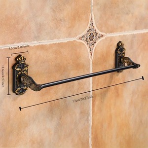 Porte-serviettes mural moderne en acier inoxydable, barre à serviettes élégante en métal pour salle de bain - Product Image 6
