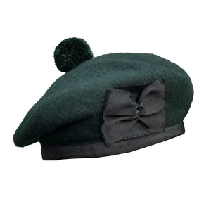 Chapeau en laine acrylique vert écossais Balmoral OEM ODM, casquette Highland Balmoral personnalisée, vente en gros 2026 - Product Image 1