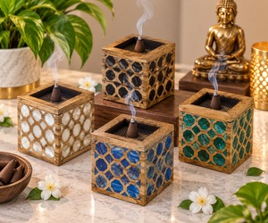 Quemador de Incienso Multifuncional de Resina Ecológica y Duradera MH SONS, Decoración para el Hogar, Fragancia, Meditación, Yoga - Product Image 1