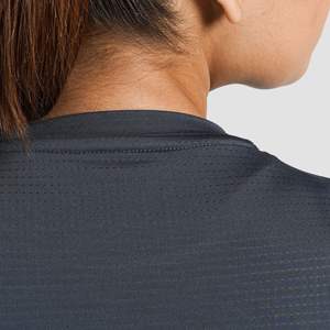 Camiseta Deportiva Corta para Mujer, Cuello Redondo, Manga Corta, Ajustada, Elástica, para Gimnasio, Entrenamiento, Running, Yoga, Transpirable - Product Image 2