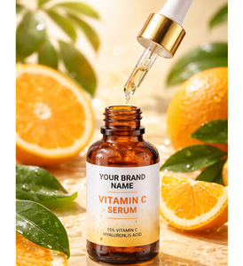 Suero Facial Iluminador de Vitamina C al por Mayor, Marca Privada OEM, Antienvejecimiento, Reparación de Arrugas, Eliminador de Manchas Oscuras, Hidratante - Product Image 2