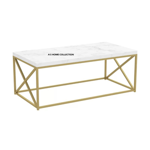 Elegant New Stainless Steel Metal Rectangle Shape <b>Console</b> <b>Table</b> Golden Finish with <b>Marble</b> Top Home Accent Decor - Product Image 6