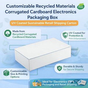 Caja de Embalaje de Cartón Corrugado Personalizable con Materiales Reciclados para Productos Electrónicos |   Caja de Cartón para Envíos Minoristas Sostenible con Recubrimiento UV - Product Image 5