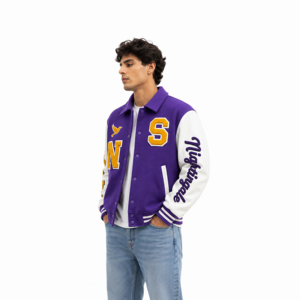 Chaquetas Universitarias Varsity al por Mayor, Chaquetas Varsity Personalizadas con Logotipo, Chaquetas de Béisbol Casuales de Manga Larga para Hombre - Product Image 1