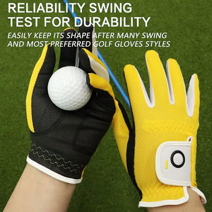 Guantes de Golf de Color Amarillo con Logotipo Personalizado, Guantes de Golf para Jugadores de Polo, Accesorios Deportivos Personalizados con Diseño Antideslizante - Product Image 4