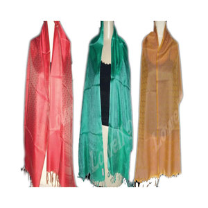 Buy Polyester Indian Twill Silk Scarf Long Jacquard Logo Stole for Summer and Winter Customizable Fans Scarf Online Shopping - Product Image 1