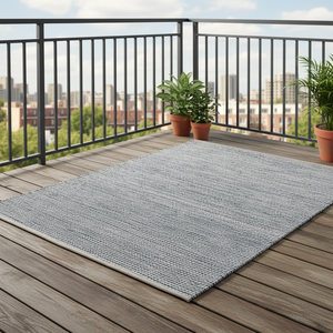 Alfombra Plana Tejida a Mano con Rayas Abstractas de Lana, Alfombra Ecológica para Mascotas, Ideal para Sala de Estar y Dormitorio - Product Image 2