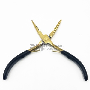 Pinza para extensiones de cabello RMI Shin Gold Plasma Tip y Black Shin Grip, diseño personalizado disponible. - Product Image 3