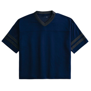 Jersey de Fútbol Americano Personalizado al por Mayor, Color Azul Marino, Malla Transpirable, Estilo Urbano, Unisex, Secado Rápido, Nombre del Equipo Personalizado, OEM - Product Image 3