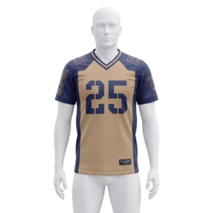 Men's Navy <b>Gold</b> American Football Jersey Short Sleeve Sports Uniform Activewear Sports <b>Clothes</b> Custom Wholesale Supplier - Product Image 3