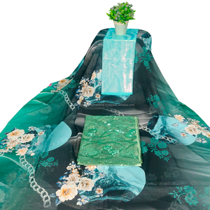 Garmany, vestido de mujer flameado de Jacquard de calidad superior, el mejor diseño de impresión Digital para Swiss Dirac, tela tejida de gasa de cúrcuma lisa - Product Image 2