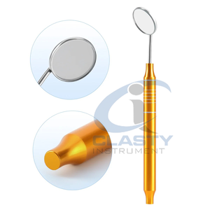 Ensemble d'instruments chirurgicaux dentaires à poignée moletée manuelle, bleu, orange, argent, outils de classe I pour les soins bucco-dentaires - Product Image 3