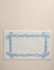 Tapis de bain rectangulaires en coton 100% tuftés |   Tapis de style européen écologiques fabriqués à la machine, doux, absorbants, avec support en silicone - Product Image 4