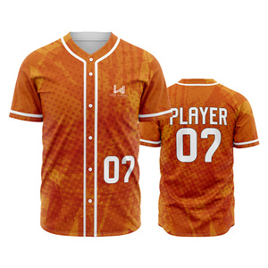 Custom Unisex Button <b>Down</b> Baseball Jerseys Personalized Front Logo W4G Breathable 100% Polyester Baseball Softball Jerseys - Product Image 4