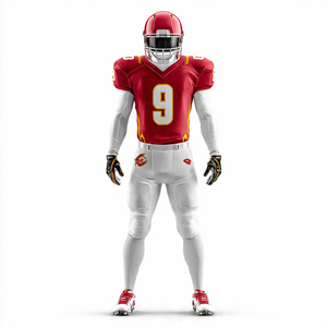 Personnalisation de l'uniforme de football américain, ensemble maillot et pantalon de football américain 100% polyester, numéros d'équipe, uniformes de football - Product Image 5