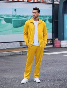 Ensemble de survêtement décontracté haut de gamme pour homme : veste de sport moderne et pantalon de jogging fuselé – Tenue athlétique quotidienne - Product Image 5