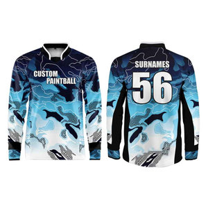Camiseta de Paintball Personalizada para Hombre, Manga Larga, Diseño de Calavera, Impresión por Sublimación, Secado Rápido, Estilo Urbano, Talla Adulto, Ropa de Verano - Product Image 3
