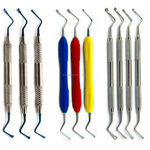 Juego de Curetas Dentales Lucas para Cirugía Periodontal, Múltiples Colores, Empuñadura Ergonómica, Acero Inoxidable, Manual, Clase I - Product Image 2