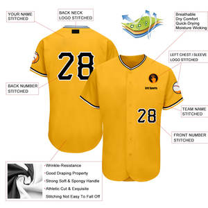 Nuevo Estilo, MOQ Bajo, Jersey de Béisbol Económico de Secado Rápido, Alta Calidad a Precio de Mayoreo - Product Image 3