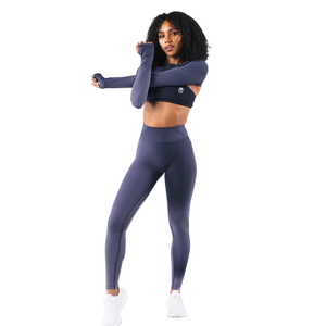 Camiseta Corta para Mujer, Color Azul Ancla, Suave y Elástica, Manga Corta, para Gimnasio, Yoga, Entrenamiento - Product Image 4