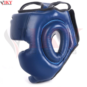 Fornitura Diretta di Fabbrica OEM: Protezione per la Testa da Boxe in Schiuma Antiurto, Blu Scuro e Bianco, Attrezzatura da Combattimento Resistente - Product Image 5