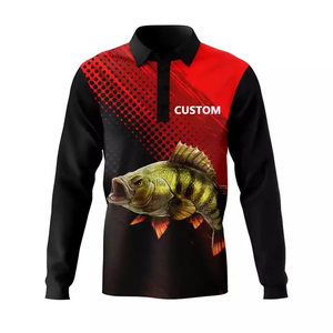 Chemise de pêche à manches longues personnalisable, prête à l'emploi, anti-UV UPF 50, séchage rapide, col boutonné, légère, pour la pêche, fabrication sur mesure - Product Image 4